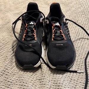 Black and Orange Athletic Shoes Insoles Removedfor Daughters Braces